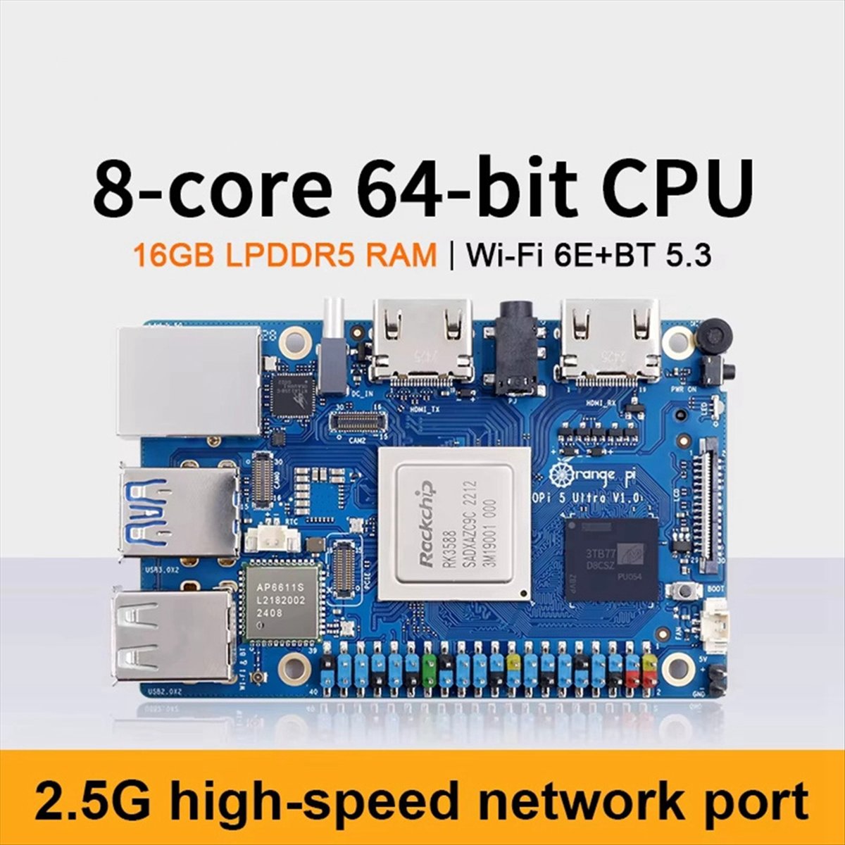 Rockchip Rk3588 Development Board - DT75BG Płytka Rozwojowa 5 Ultra LPDDR5
