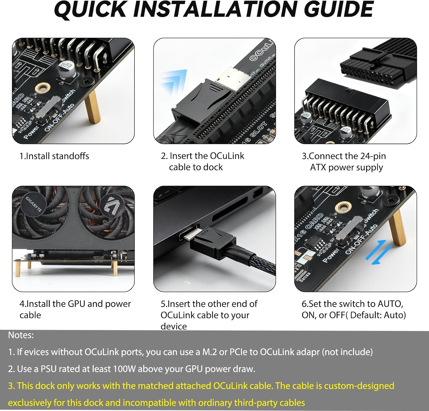 Adapter OCuLink PCIe 4.0 X4 64 – Oculink Egpu Mini Pc recenzja i cena